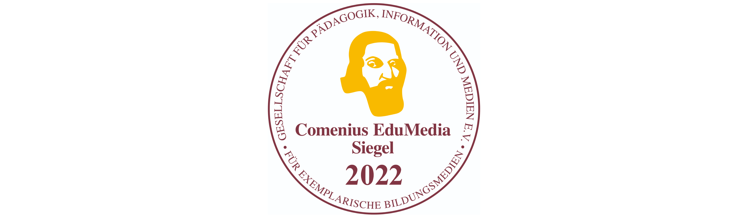 Comenius EduMedia Siegel 2022 für exemplarische Bildungsmedien der Gesellschat für Pädagogik, Information und Medien e.V.